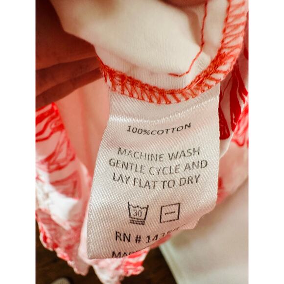 MARIE OLIVER Pink Floral 100% Cotton Ava V-Neck 3/4 Sleeve Maxi Dress Size M - Picture 12 of 16